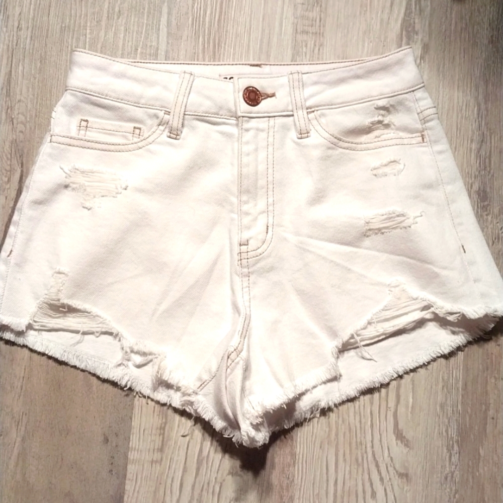 SO White Shorts With Rainbow on Back Pocket Jounior Size 3